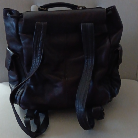 David King Classic Porthole leather briefcase backpack EUC - Picture 5 of 10